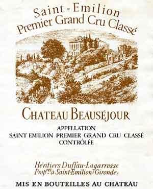 Chateau Beausejour  - St. Emilion 1970 (750ml) (750ml)