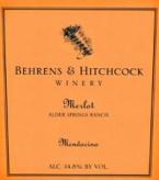 Behrens & Hitchcock - Merlot Alder Springs 2001