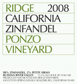 Ridge - Zinfandel Russian River Valley Ponzo Vineyards 2016