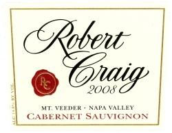 Robert Craig - Cabernet Sauvignon Mount Veeder 2008 (750ml) (750ml)